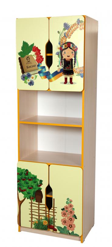 Шафа універсальна з фотодруком "Українські традиції" для зберігання засобів навчання (5404+Ф1 УТ) АНШАР ГРУП 600х410х1885 мм